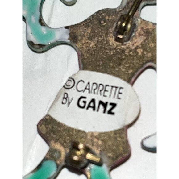 Carrete By Ganz Frog & Octopus Scuba Diving Rhinestone Brooch Pin Kids Girls - Picture 3 of 9